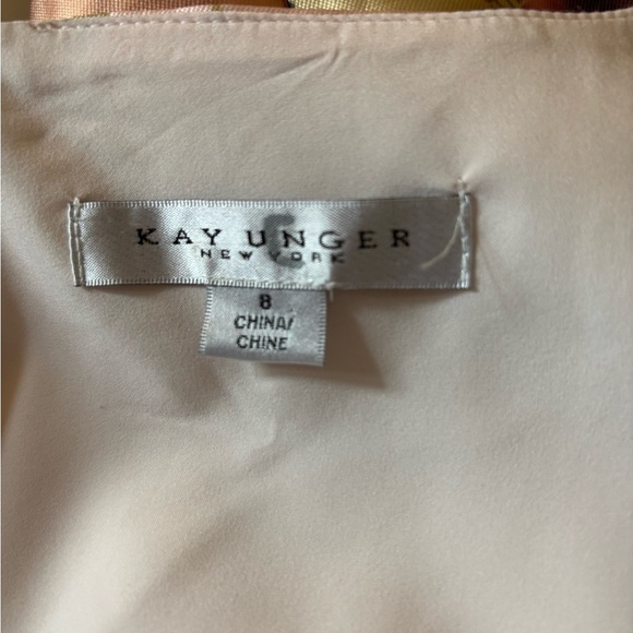 NWT Kay Unger Hyacinth Sleeveless Draped Dress Bridal Multi Blush - Picture 10 of 11